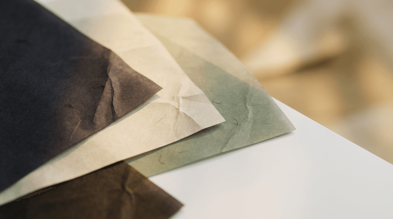 Flat navy abstract shapes on a light background